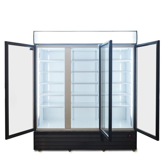 AG Triple Door Upright Display Fridge - Glass Door 1500L - CU1500TNG