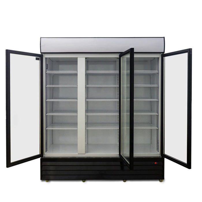 AG Triple Door Upright Display Fridge - Glass Door 1500L - CU1500TNG