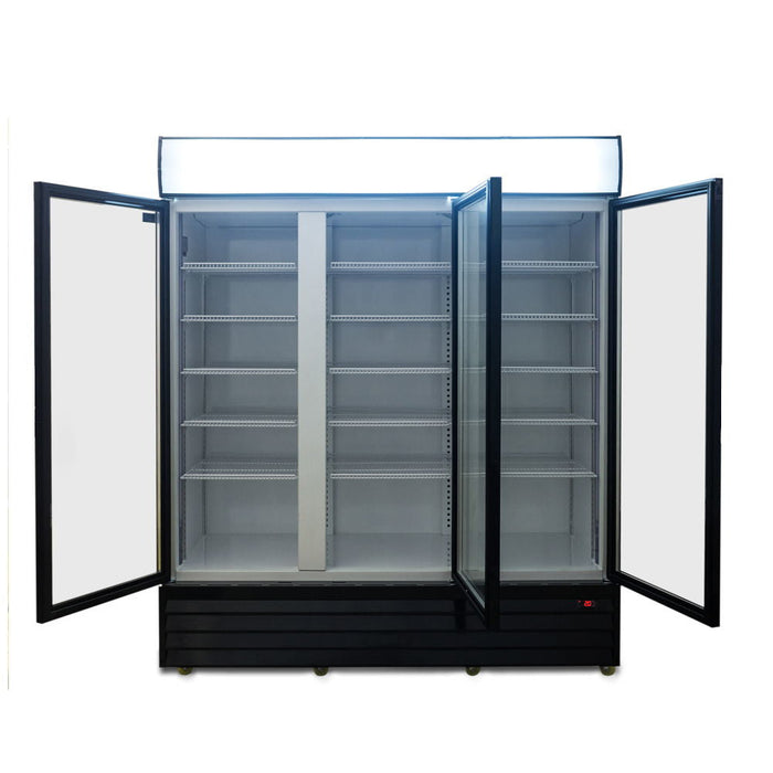 AG Triple Door Upright Display Fridge - Glass Door 1500L - CU1500TNG