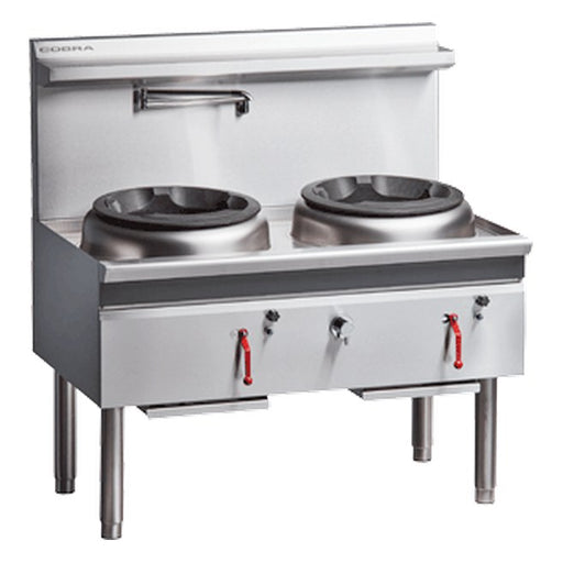 Cobra 1200mm Gas Waterless Wok with 2 Chimney burners - CW2H-CC