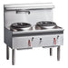 Cobra 1200mm Gas Waterless Wok with 2 Chimney burners - CW2H-CC