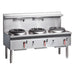 Cobra 1800mm Gas Waterless Wok with 3 Chimney burners - CW3H-CCC
