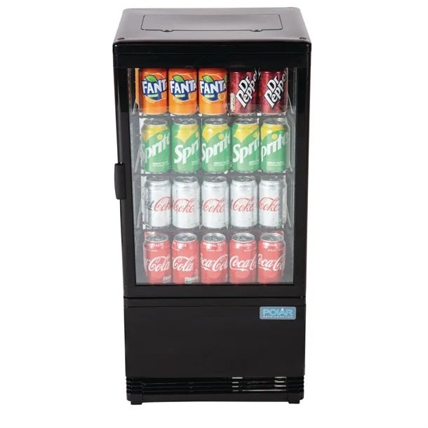 Polar C-Series Energy Efficient Display Fridge Black 68L - CX577-A