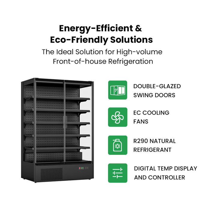 Thermaster Supermarket Panorama 2 Door Chiller Display 1250L - DC-125B