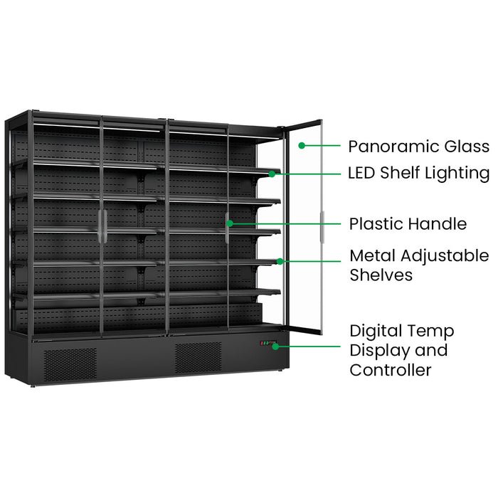 Thermaster Supermarket Panorama 4 Door Chiller Display 2500L - DC-250B