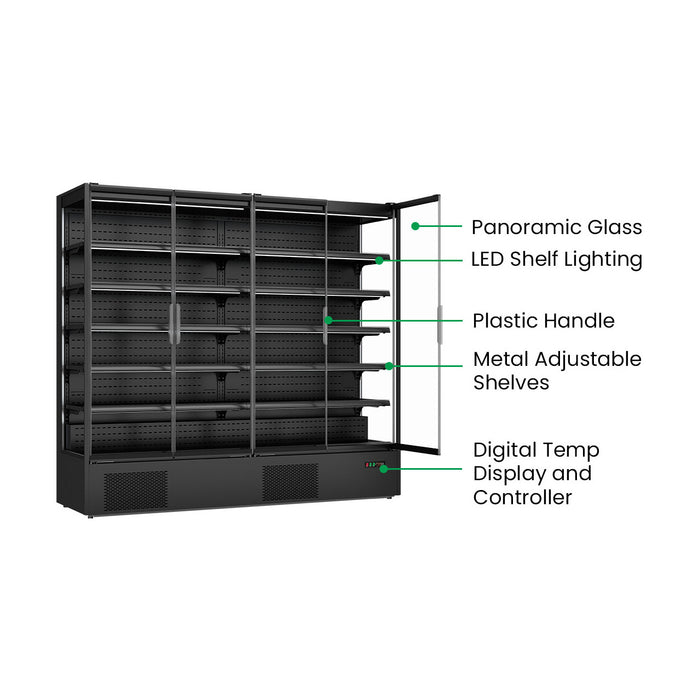 Thermaster Supermarket Panorama 4 Door Chiller Display 2500L - DC-250B