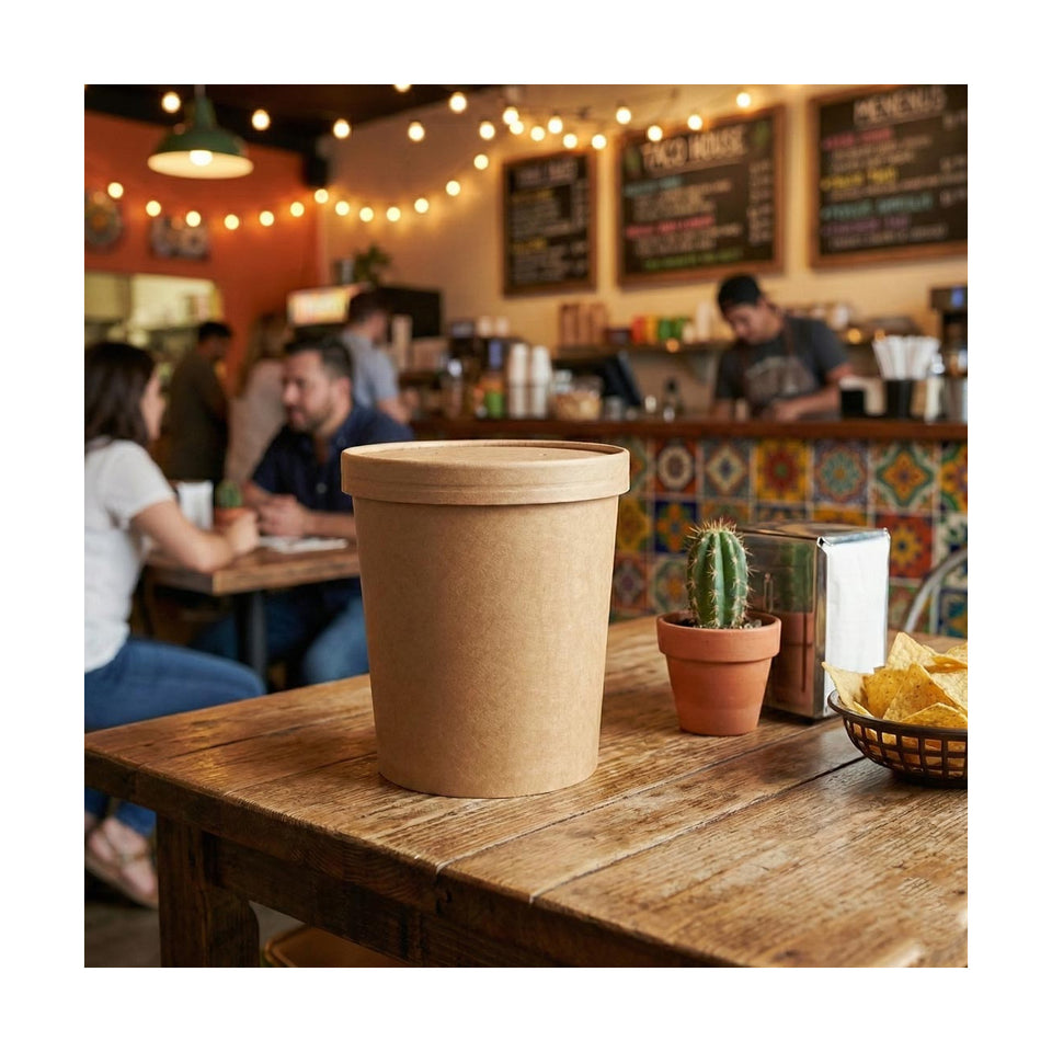 PakMax KRAFT 32oz Paper Deli Container - DELI-115-32K