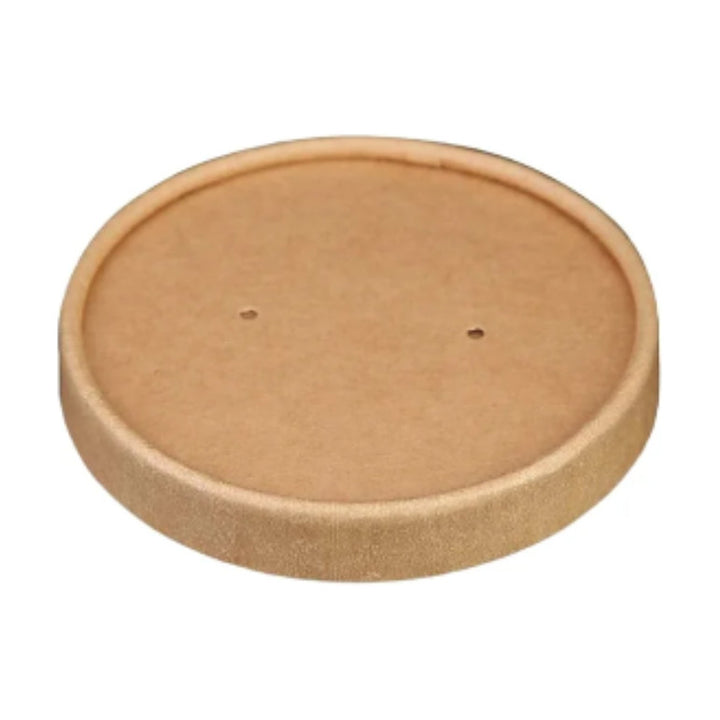 PakMax 115mm Kraft Paper Lid Fit for 20/26/32oz Paper Deli Container - DELI-115-KP-LID