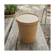 PakMax 96mm Kraft Paper Lid Fit for 8/12/16oz Paper Deli Container - DELI-96-KP-LID