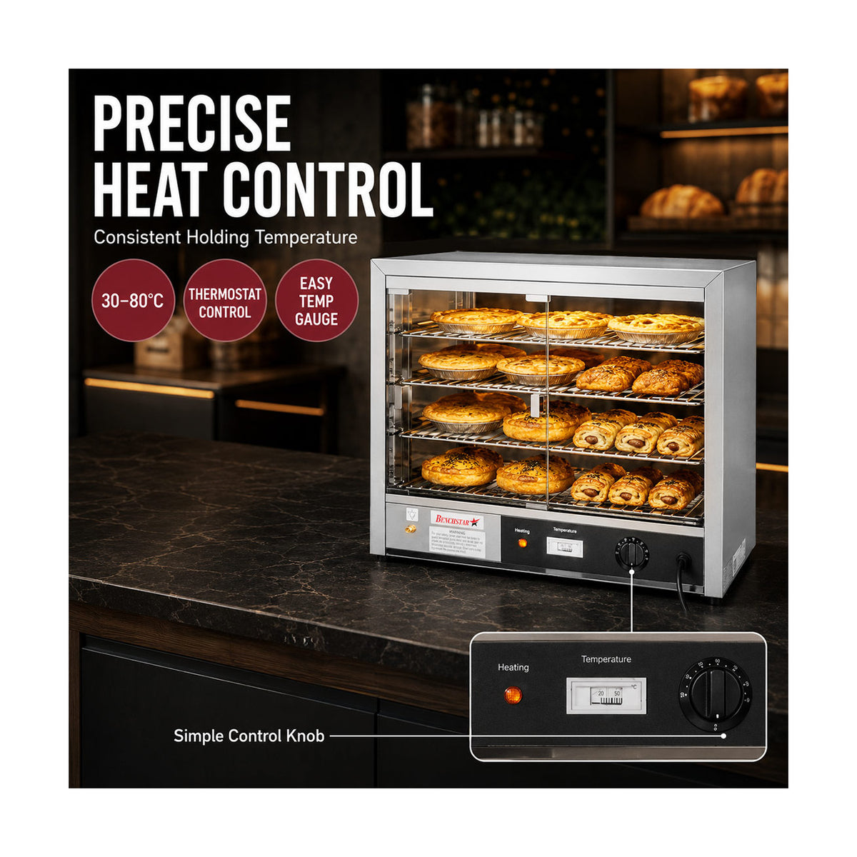 Benchstar Pie Warmer & Hot Food Display - DH-805E
