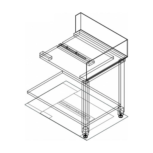 Fagor Stainless Steel Corner Bench w/ Introduction of Baskets by the Right Side - E-90D