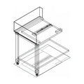 Fagor Stainless Steel Corner Bench w/ Introduction of Baskets by the Left Side E-90I