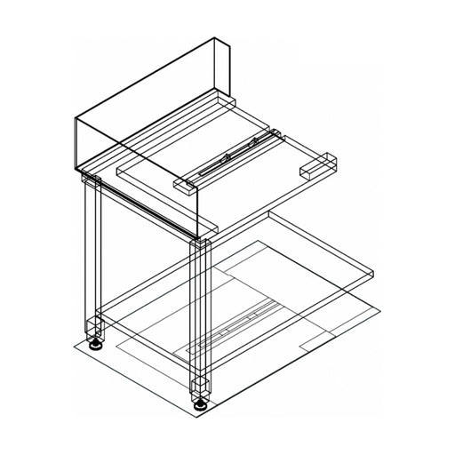 Fagor Stainless Steel Corner Bench w/ Introduction of Baskets by the Left Side E-90I