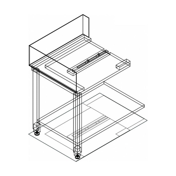 Fagor Stainless Steel Corner Bench w/ Introduction of Baskets by the Left Side E-90I