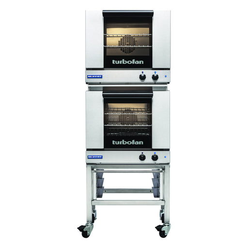 Turbofan Half Size Tray Manual Electric Convection Ovens Double Stacked - E23M3/2