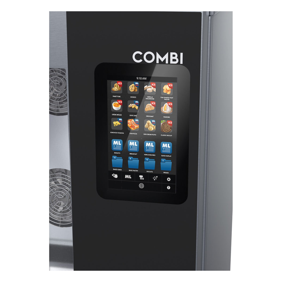 Turbofan Combi Full Size 7 Tray on 10 Tray Touch / Electric Combi Oven - EC40T710