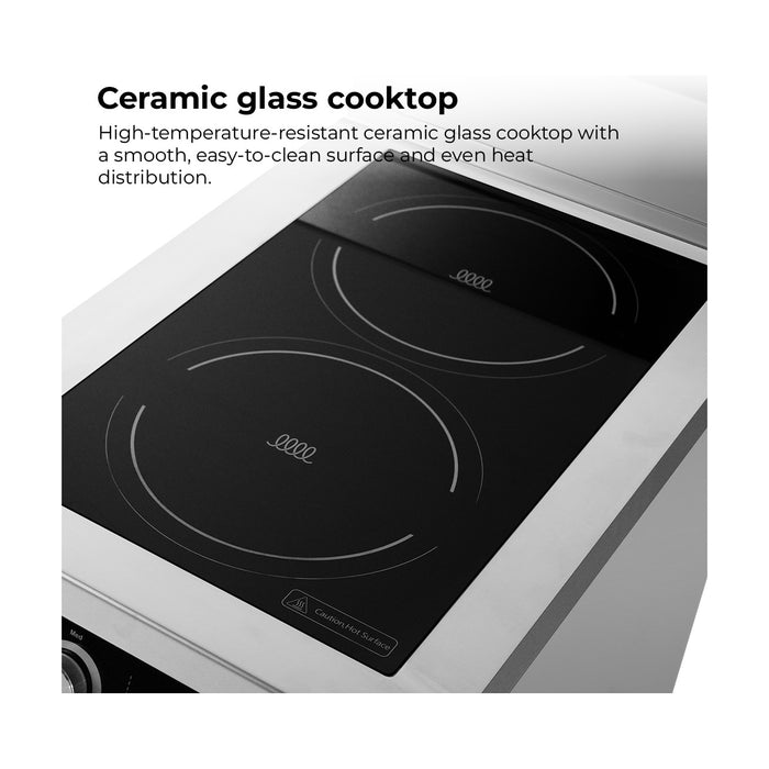 Electmax 700 Series Induction 2-Burner Cooker with Splashback - EIC7-400P