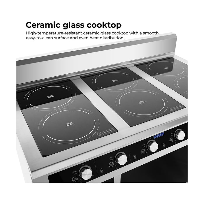 ElectMax 900 Series Induction 6 Burner Cooker with Splashback EIC9-1200P