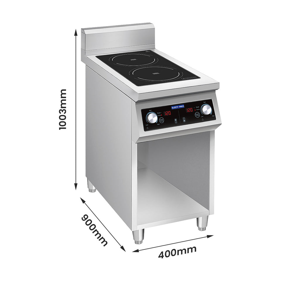 ElectMax 900 Series Induction 2 Burner Cooker with Splashback EIC9-400P