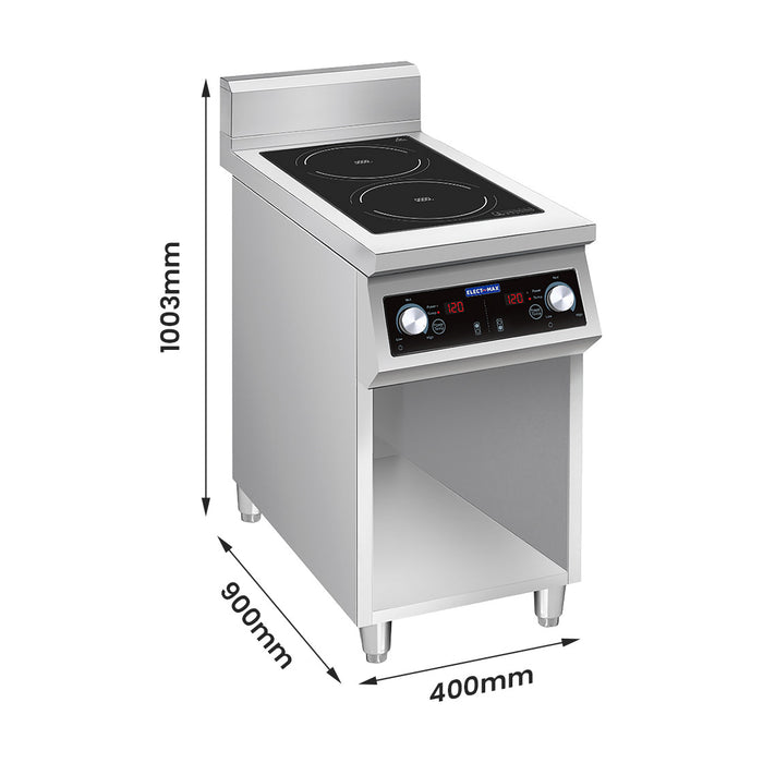 ElectMax 900 Series Induction 2 Burner Cooker with Splashback EIC9-400P