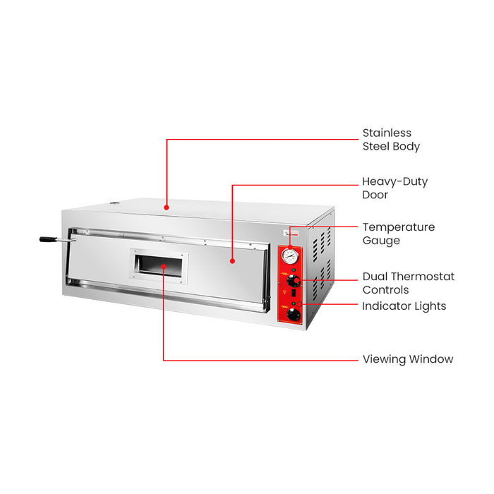 Baker Max Black Panther Pizza Deck Oven - EP-1-1-SDE