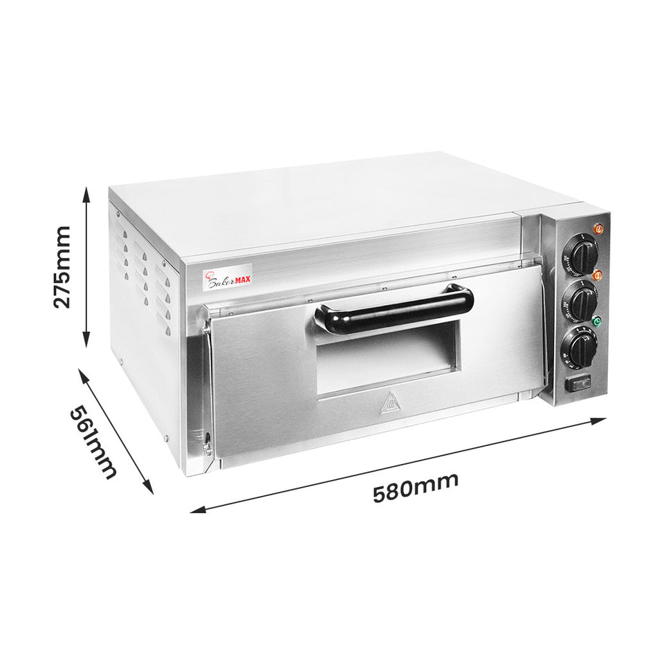 Baker Max Compact Countertop Single Deck Electric Pizza Oven - EP-1T