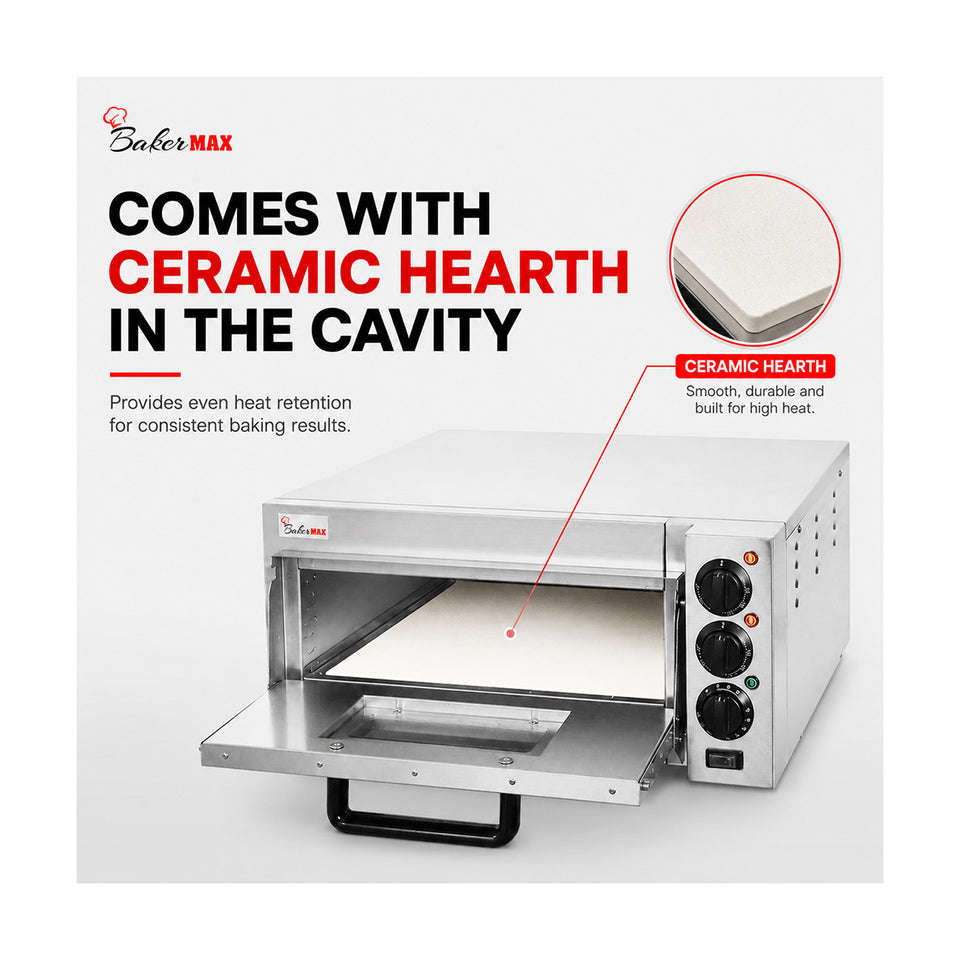 Baker Max Compact Countertop Single Deck Electric Pizza Oven - EP-1T