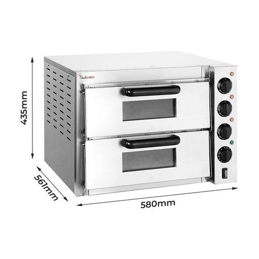 Baker Max Compact Countertop Double Deck Electric Pizza Oven - EP-2T/15