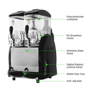 Benchstar Double 12 Litre Granita & Slushy Machine - FABIGANI-2S