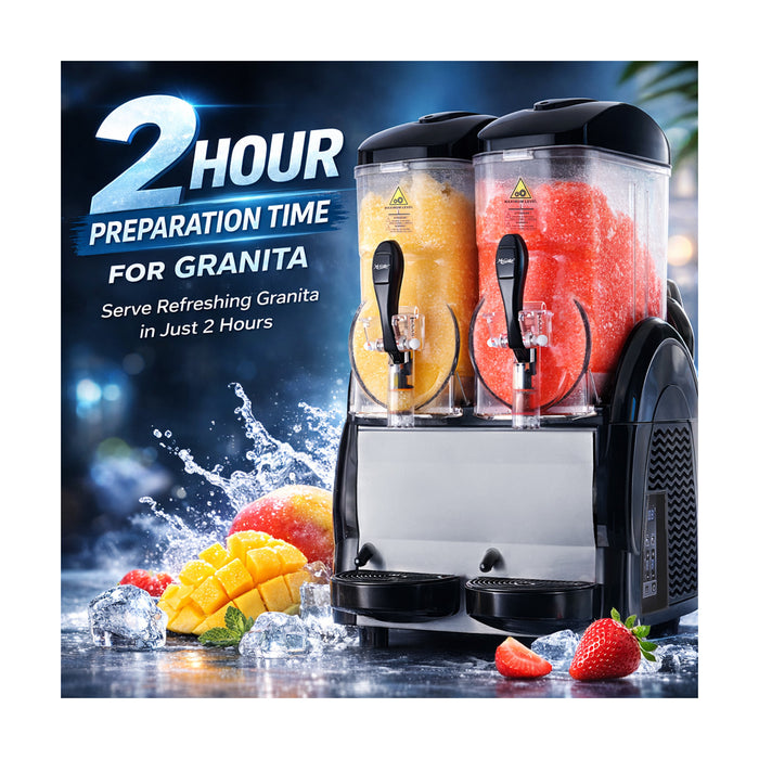 Benchstar Double 12 Litre Granita & Slushy Machine - FABIGANI-2S