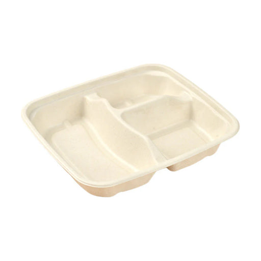 PakMax Sugarcane Small 3-Compartment Food Container - FC-31-S