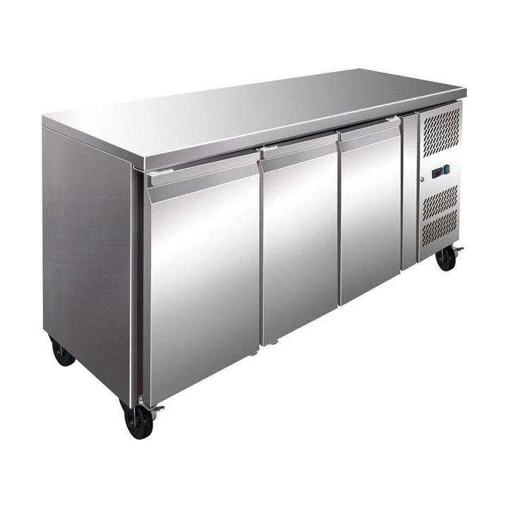 Thermaster Stailness Steel Three Door Bench Freezer 386L - FE3100BT