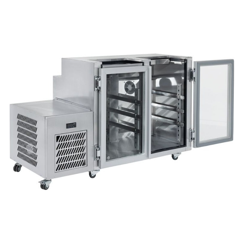Williams Glass Chiller - Two Door Self Contained Glass Chiller Slimline with two shelves and right hand services - FGC2U-R