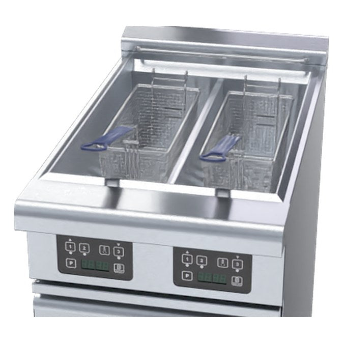 Waldorf 800 Series 450mm Twin Pan Electric Fryer Low Back Version - FNL8224EE