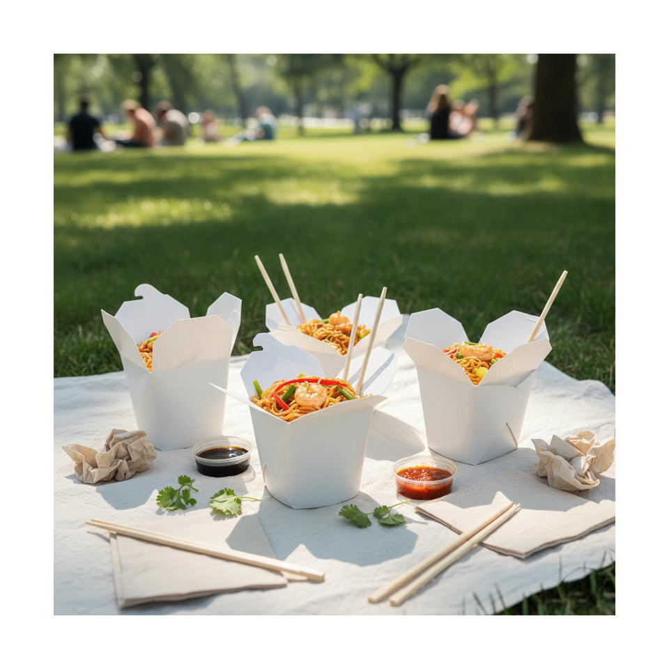 PakMax White 16oz Food Pails - FP-16W