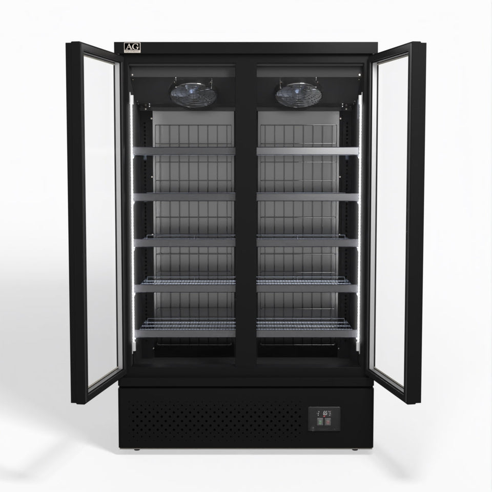 AG Supermarket Two Doors Upright Display Freezer 1000L - FSB1000