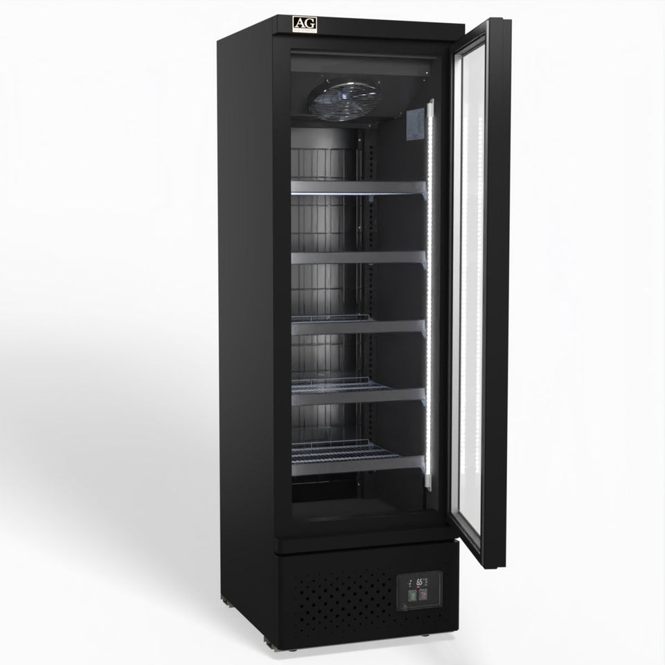 AG Supermarket Single Glass Door Upright Display Freezer 450L - FSB450