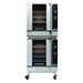 Turbofan Full Size Tray Digital Gas Convection Ovens Double Stacked With Castor Base Stand - G32D4/2C