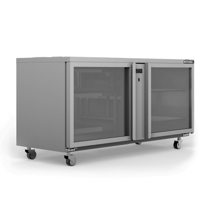 Williams Glass Chiller - Two Door Remote Glass Chiller With Two Shelves - GC2RGD