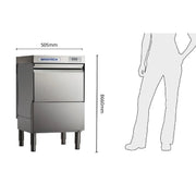 Washtech Professional Undercounter Glasswasher & Dishwasher 450mm Rack - GM