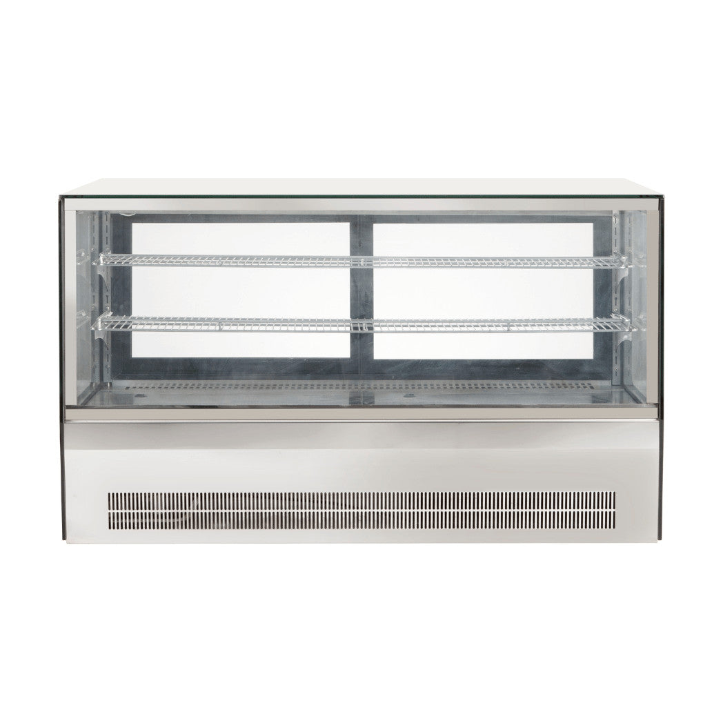 Bonvue Counter Top Square 2 Shelves Glass Cold Food Display 1200mm - GN-1200RT