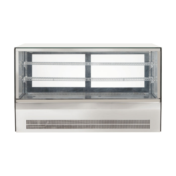 Bonvue Counter Top Square 2 Shelves Glass Cold Food Display 1200mm - GN-1200RT