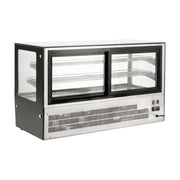 Bonvue Counter Top Square 2 Shelves Glass Cold Food Display 1200mm - GN-1200RT