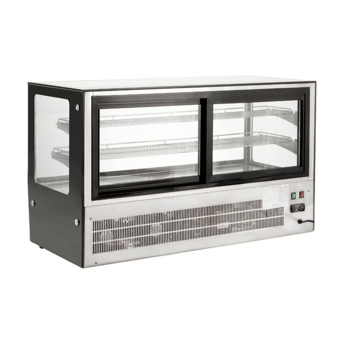 Bonvue Counter Top Square 2 Shelves Glass Cold Food Display 1200mm - GN-1200RT