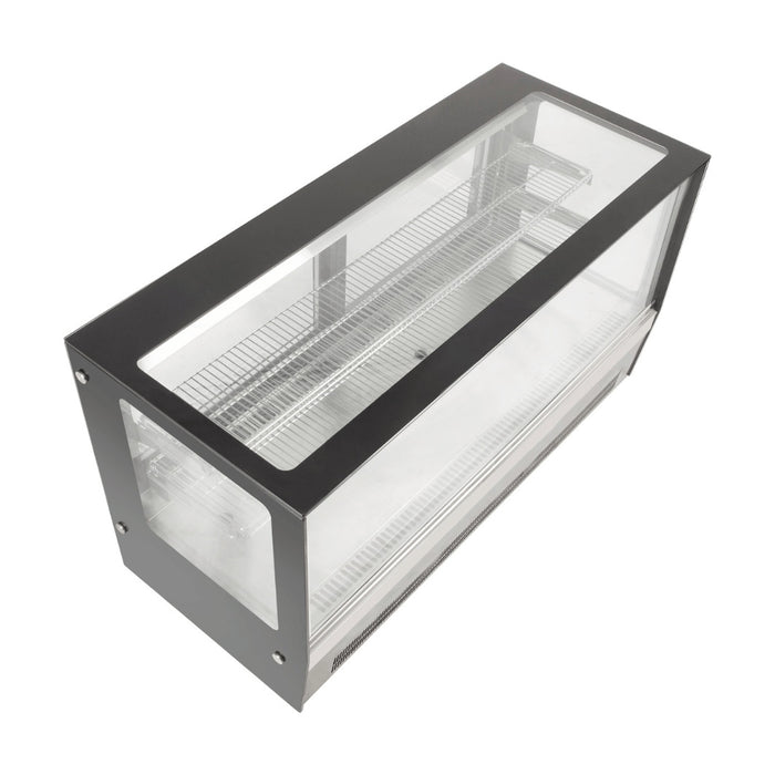 Bonvue Counter Top Square 2 Shelves Glass Cold Food Display 1200mm - GN-1200RT