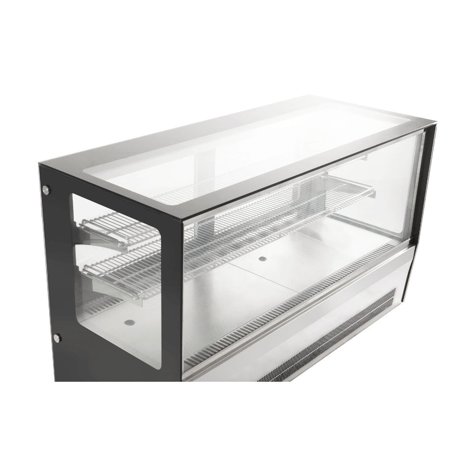 Bonvue Counter Top Square 2 Shelves Glass Cold Food Display 1200mm - GN-1200RT