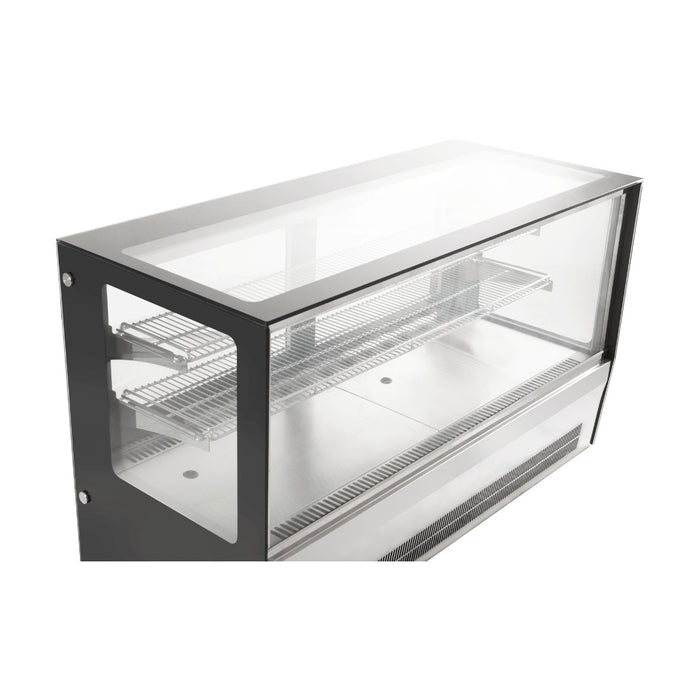 Bonvue Counter Top Square 2 Shelves Glass Cold Food Display 1200mm - GN-1200RT