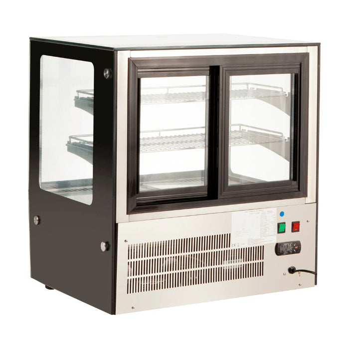 Bonvue Counter Top Square 2 Shelves Glass Cold Food Display 660mm - GN-660RT