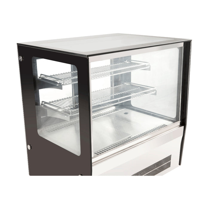 Bonvue Counter Top Square 2 Shelves Glass Cold Food Display 660mm - GN-660RT