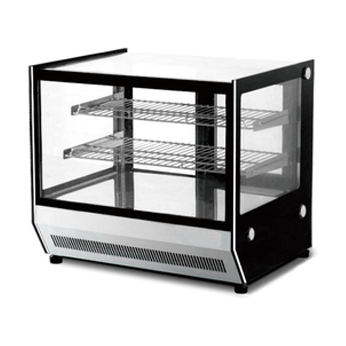 Bonvue Counter Top Square 2 Shelves Glass Hot Food Display 900mm - GN-900HRT